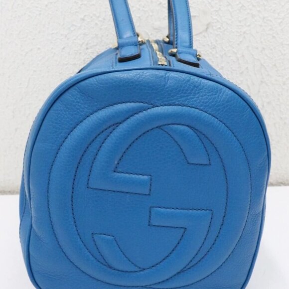 Gucci Calfskin Soho Boston Bag - Riviera Blue - Picture 5 of 15